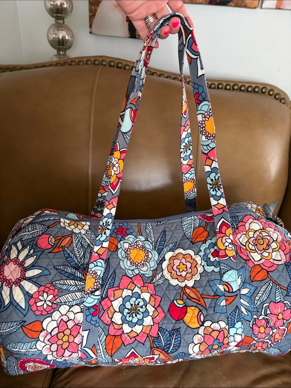 Vera Bradley Blue Floral Quilted Bag